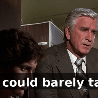 He could barely talk.