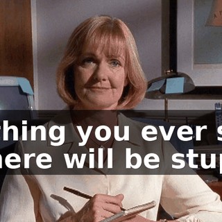 Nothing you ever say in here will be stupid.