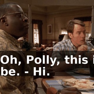 - Oh, Polly, this is Abe. - Hi.