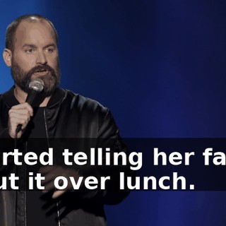 I started telling her family about it over lunch.