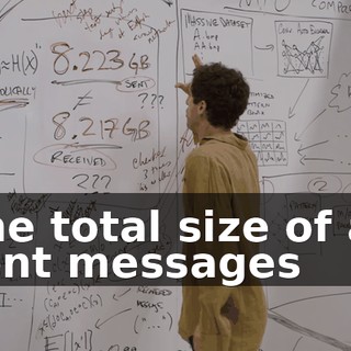 The total size of all sent messages