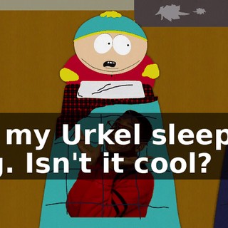 It's my Urkel sleeping bag. Isn't it cool?