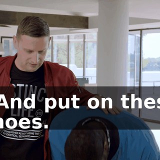 - And put on these shoes.