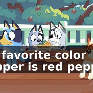 My favorite color pepper is red pepper.