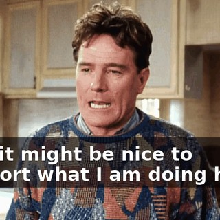 that it might be nice to support what I am doing here?
