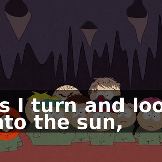 As I turn and look into the sun,
