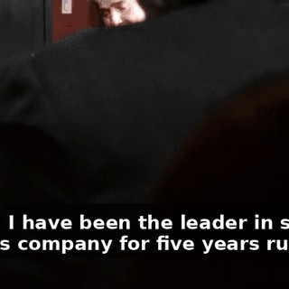 Marty, I have been the leader in sales for this company for five years running.