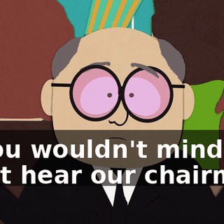 if you wouldn't mind, we can't hear our chairman.
