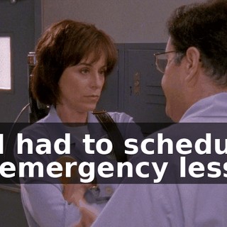 so I had to schedule an emergency lesson