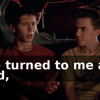 she turned to me and said,