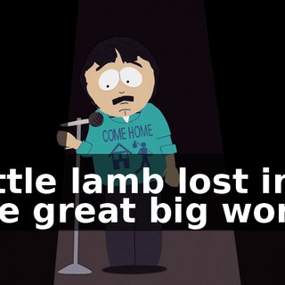 ♪ Little lamb lost in the great big world ♪