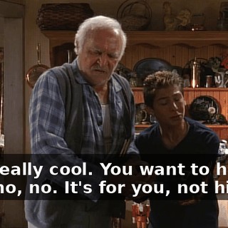 - It's really cool. You want to hold it? - No, no, no. It's for you, not him.