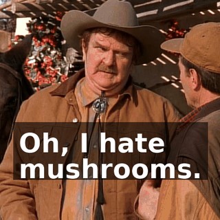 Oh, I hate mushrooms.