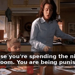 Because you're spending the night in your room. You are being punished.