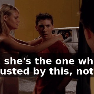 Hey, she's the one who's disgusted by this, not me.