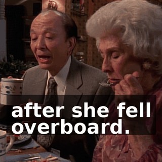 after she fell overboard.