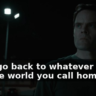 You go back to whatever nook of the world you call home,
