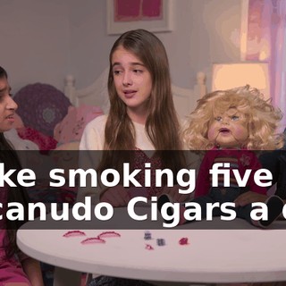 is like smoking five Macanudo Cigars a day.