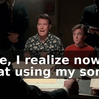 See, I realize now that using my son...