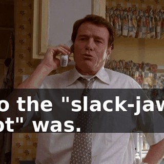 who the "slack-jawed idiot" was.