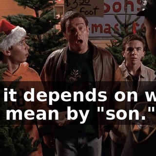 Uh, it depends on what you mean by "son."