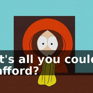It's all you could afford?