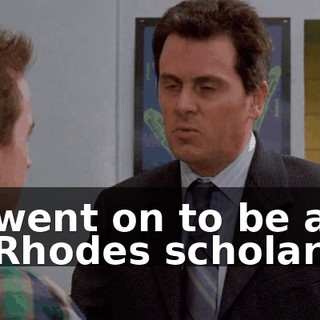 went on to be a Rhodes scholar.