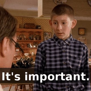 It's important.