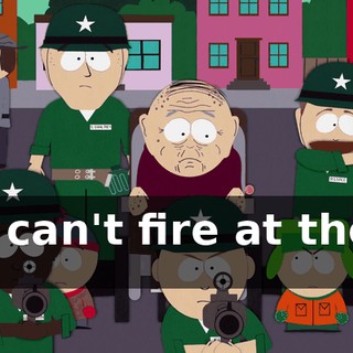 We can't fire at them, sir.
