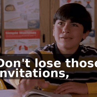 Don't lose those invitations,