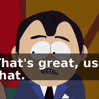 That's great, use that.