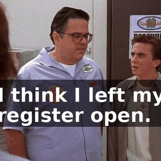 I think I left my register open.