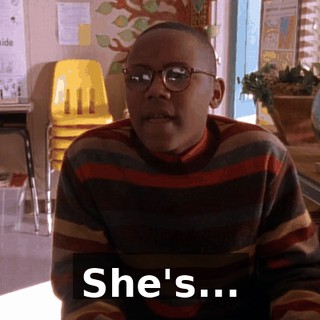 She's...