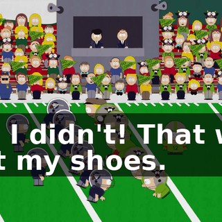 No, I didn't! That was just my shoes.