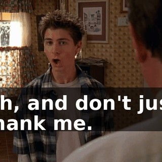 Oh, and don't just thank me.