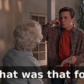 What was that for?