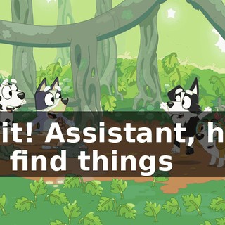Wait! Assistant, help me find things