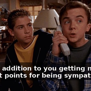 So, in addition to you getting nailed, I'll get points for being sympathetic.