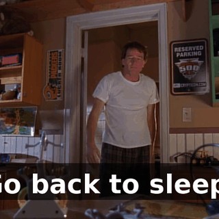 Go back to sleep.