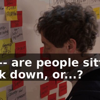 Are-- are people sitting back down, or...?