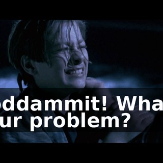 Goddammit! What's your problem?