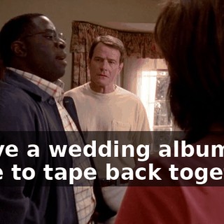 I have a wedding album I have to tape back together.