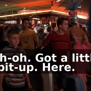 Uh-oh. Got a little spit-up. Here.