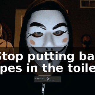 - Stop putting baby wipes in the toilet.