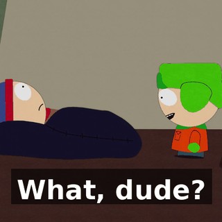 What, dude?