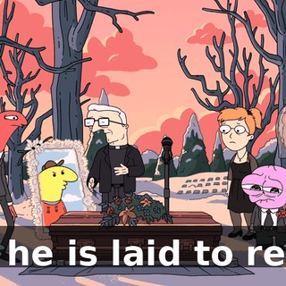 as he is laid to rest.