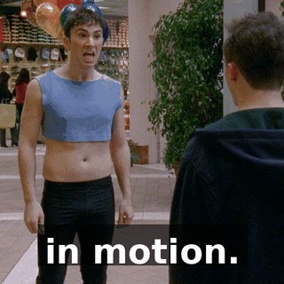 in motion.
