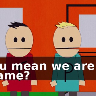 You mean we are to blame?