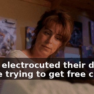 That electrocuted their dog while trying to get free cable.