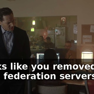 Looks like you removed the data federation servers.